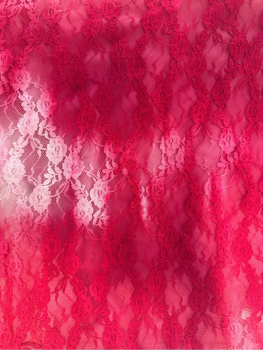 Sheer Lace Halter Cami Top - Pink Ombre